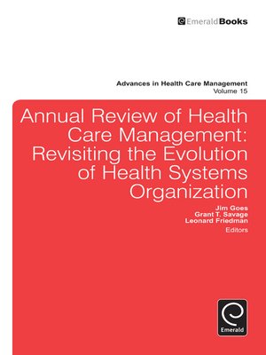 cover image of Advances in Health Care Management, Volume 15